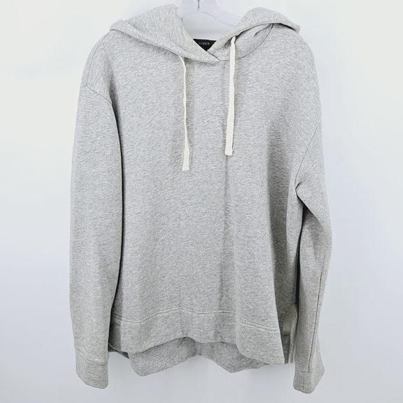 J. Crew Oversized Boyfriend Hoodie Sweatshirt — Heathered Gray S - Picture 2 of 8